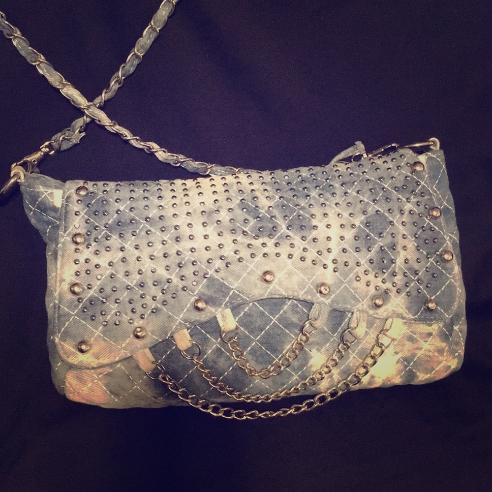 Studded Denim Crossbody Bag • NWOT